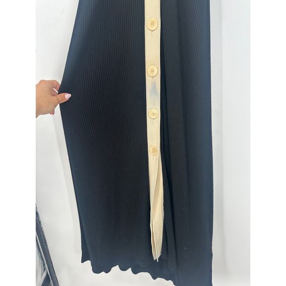 Sandro Gabriella Two Tone Rib Knit Maxi Dress - Picture 6 of 7